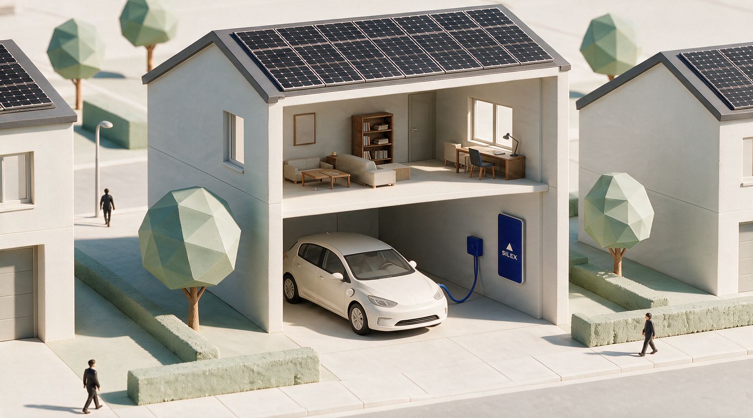 House with SILEX modules on the roof